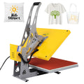 LOJIAWOWE Semi Automatic Magnetic Heat Press With Sliding Base High Pressure Fast Heating For Clothing Sublimation Vinyl Heat Transfer 40x60cm Plate US Plug 25.55X23.78X14.93in