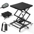 LOJIAWOWE Foldable Aluminum Wheelchair Scooter Vehicle Lift Portable Rechargeable Hoist With Safety Belt Space Saving 110LBS Loading US Plug