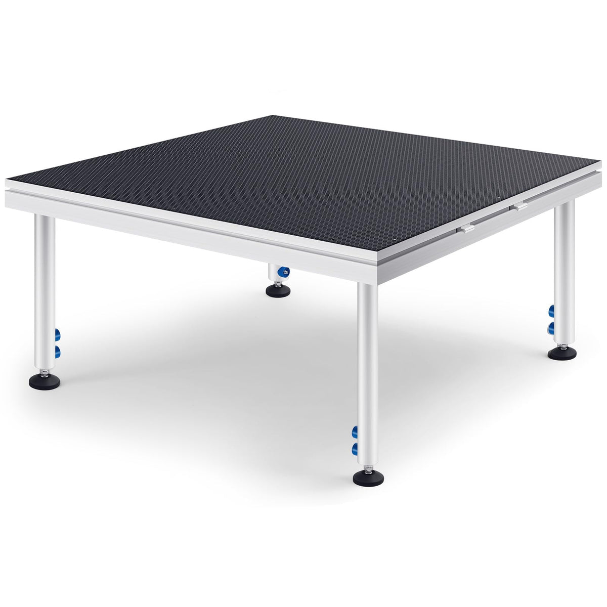 LOJIAWOWE 4x4Ft Aluminum Alloy Stage Platform Adjustable Height Folding Modular Stage Riser for Wedding Concert Performance Event
